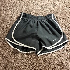 Nike Women's Black Athletic Shorts with White Trim